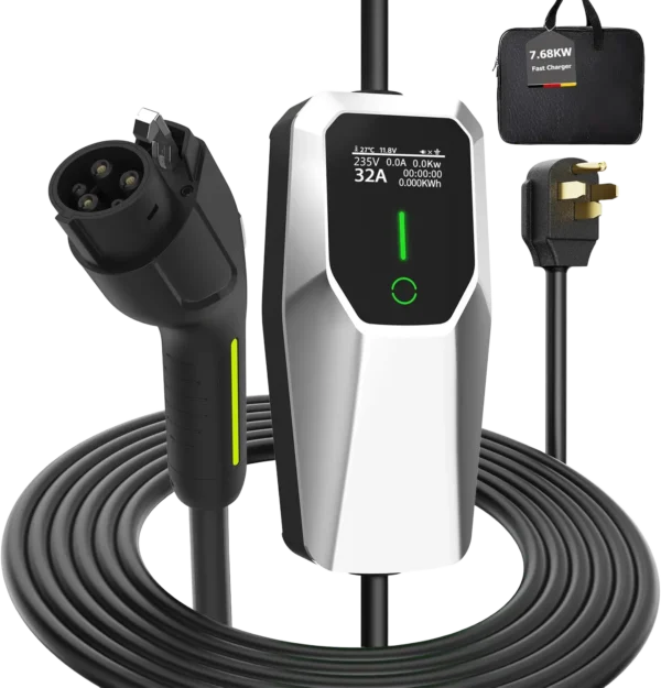 QSTEV-AI-PO-US Portable Electric Vehicle Charger Level 2 with J1772 Connector